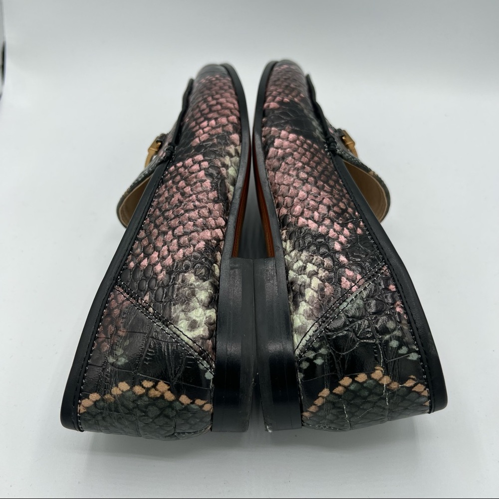 Sam Edelman Lior Leather Loafer Snakeskin Wintergreen Multi Sz 6.5 $179 EUC - Picture 6 of 9